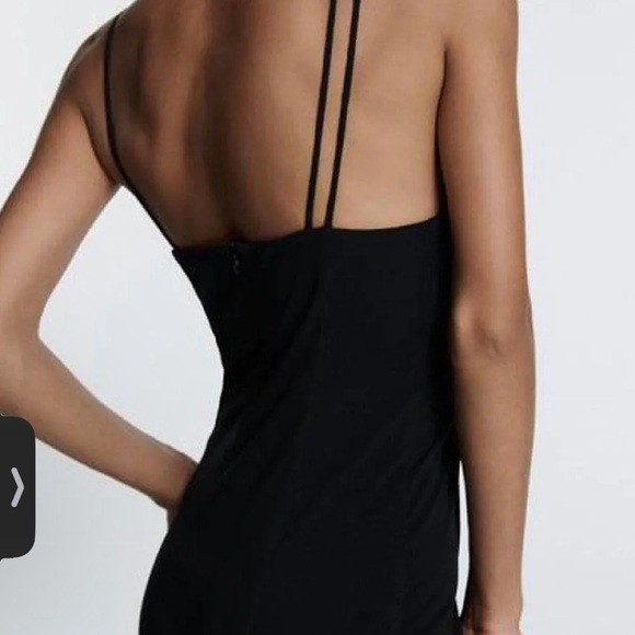 ZARA Asymmetrical Draped Mini Dress - Picture 7 of 7